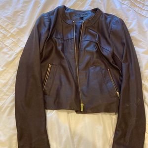 Via Spiga Leather Jacket